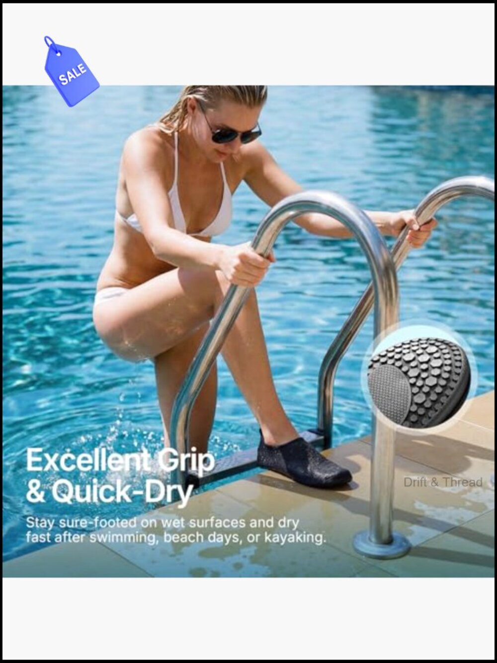Quick-Dry Water Shoes for Men Women Swim Beach Aqua Socks Pool Hiking - Picture 5 of 7